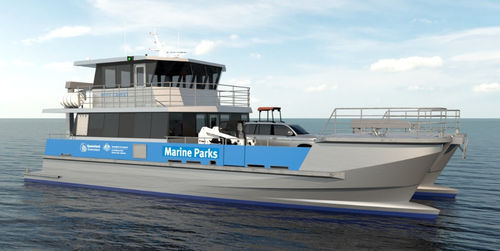 Bateau de support pour la plongée - IC19046 - Incat Crowther - bateau de débarquement / catamaran / in-bord