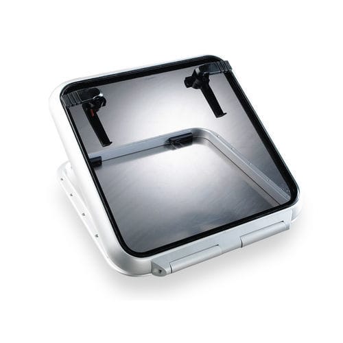 Panneau de pont pour bateau - R64 - BSI A/S - rectangulaire / ouvrant / deux poignées intérieures