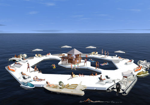 Île flottante artificielle - TAFF - Modular Floating System