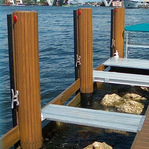 Taquet d'amarrage pour ponton - S - Old Saltz - pour bateau / double / alliage d'aluminium
