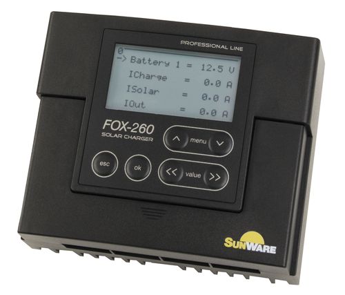 Contrôleur et régulateur de charge pour batterie - FOX Series-X60 - SunWare Solartechnik - pour panneau solaire / de bateau