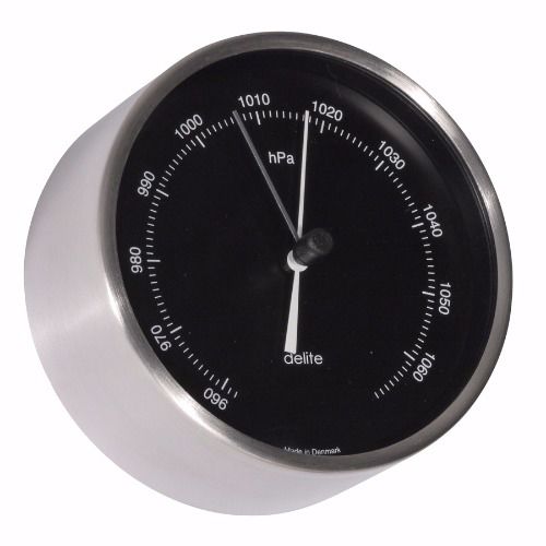 Baromètre analogique - 605503 - Delite  - en inox / noir