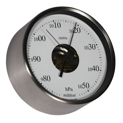 Baromètre analogique - 607500 - Delite  - en inox / blanc