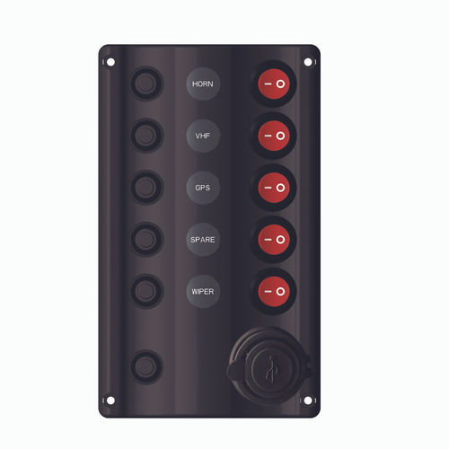Tableau électrique pour bateau - 10226-BKUAC - AAA WORLD-WIDE ENTERPRISES LTD. - étanche / avec port USB