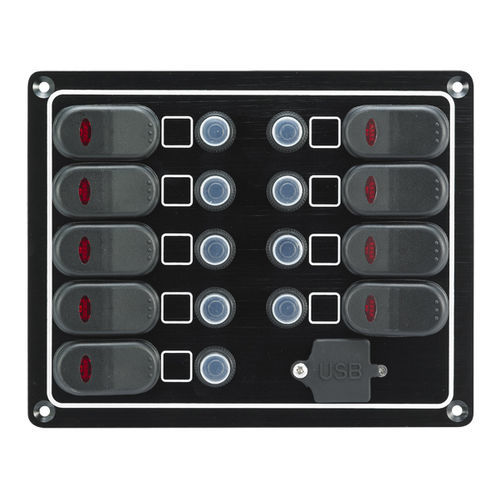 Tableau électrique pour bateau - 10263-BK - AAA WORLD-WIDE ENTERPRISES LTD. - de courant / étanche / avec port USB