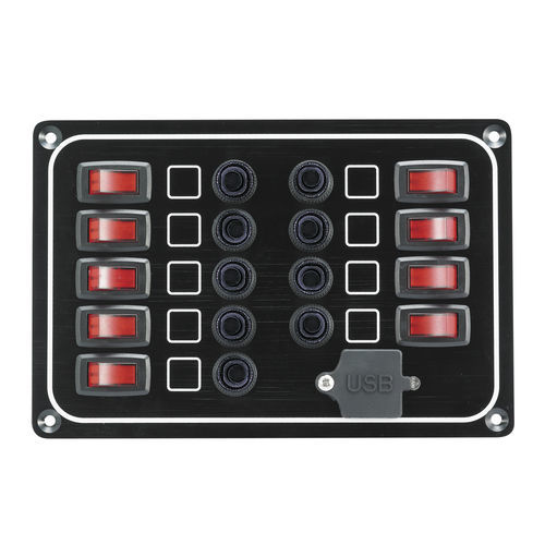 Tableau électrique pour bateau - 10266-BK - AAA WORLD-WIDE ENTERPRISES LTD. - de courant / étanche / avec port USB