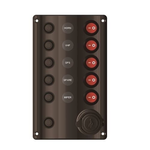 Tableau électrique pour bateau - 10226-BKU - AAA WORLD-WIDE ENTERPRISES LTD. - avec port USB