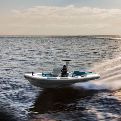 Bateau pneumatique in-bord - GUEST  - Xtenders - semi-rigide / à console centrale / max. 12 personnes