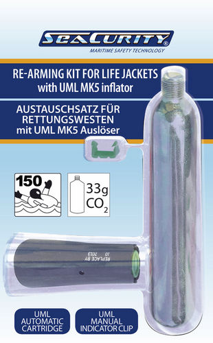 Kit de recharge pour gilet gonflable - 52006 / 52007 - SeaCurity GmbH
