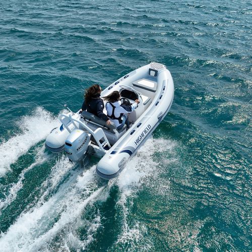 Bateau pneumatique hors-bord - CL 400 - HIGHFIELD BOATS - semi-rigide / open / à console latérale