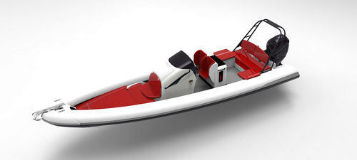 Bateau pneumatique hors-bord - HSB 8.5T - Hyundai Lifeboats Co., Ltd.  - à console centrale / max. 6 personnes / roll-bar
