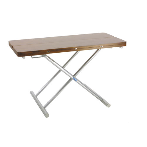 Table d'appoint pour bateau - NAUSICA II  - Metalstyle Srl - ajustable / en teck