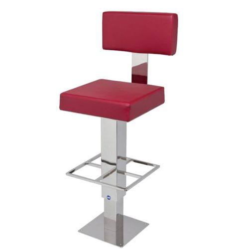Tabouret de bar pour yacht - COLA - Metalstyle Srl - en acier inoxydable poli / base carrée