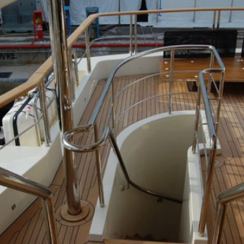 Main courante pour bateau - VERSIONE TONDA - Metalstyle Srl - en acier inoxydable poli