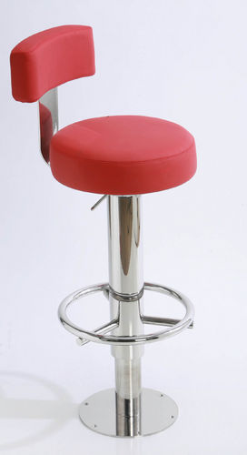 Tabouret de bar pour yacht - MARGARITA - Metalstyle Srl - en acier inoxydable poli / base ronde