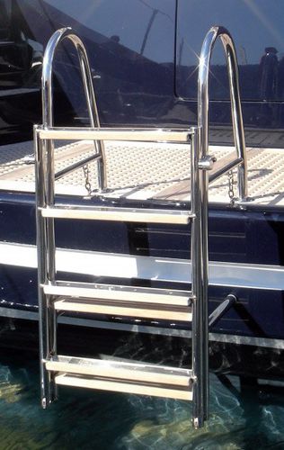 Échelle pour bateau - ISLAND SL - Metalstyle Srl - pliante / de baignade / en acier inoxydable poli