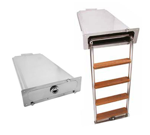 Échelle pour bateau - 01.075 series - TR INOX - escamotable / télescopique / de baignade