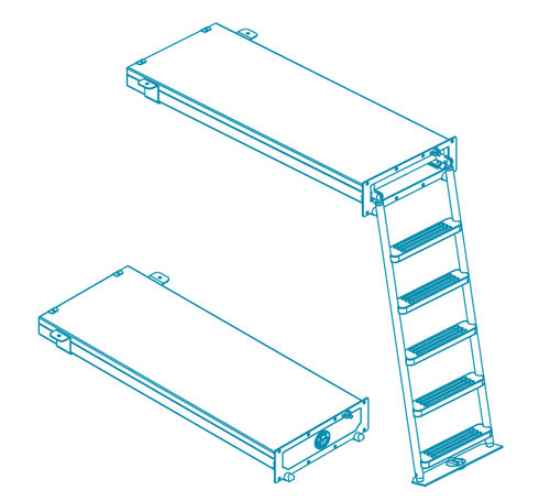 Échelle pour bateau - 01.0758 - TR INOX - escamotable / de baignade / pour tableau arrière