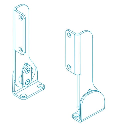 Charnière pour bateau - 01.0807 - TR INOX - de positionnement / en acier inoxydable poli