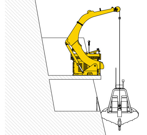 Bossoir pour bateau - DDP SERIES - Allied Marine Crane - hydraulique / pivotant