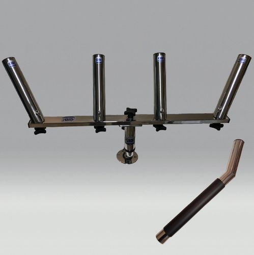 Support De Canne à Pêche En Acier Inoxydable à 3 Tubes - Accessoire Pour Bateau, Yacht, Pêche En Mer