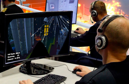 Simulateur de lutte contre le feu - AFS SaS - STORM SIM - d'entraînement / pour navire