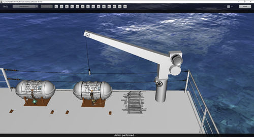 Logiciel de simulation - Davit launched Liferaft - STORM SIM - radeau de sauvetage sous bossoirs / multimédia