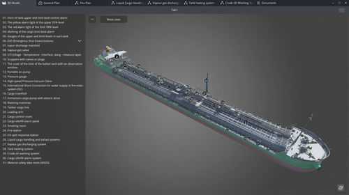 Logiciel support 3D - Virtual ship tanker - STORM SIM - pour pétroliers / navire virtuel