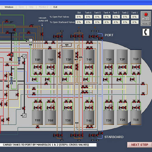 Simulateur de manutention de cargaison liquide - LCHS - STORM SIM - d'entraînement / de ballast