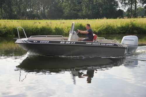Coque open hors-bord - 550 Sport (DCI-Approved) - Tinn-Silver aluminium boats - à console centrale / de sport / en aluminium