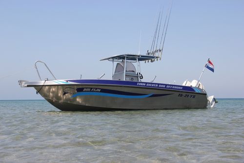 Coque open hors-bord - 800 Offshore - Tinn-Silver aluminium boats - bimoteur / à console centrale / offshore