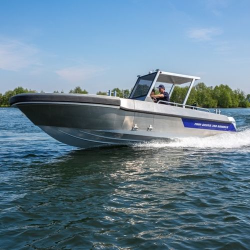 Coque open hors-bord - 780 Bomber - Tinn-Silver aluminium boats - bimoteur / à cockpit fermé / de pêche sportive