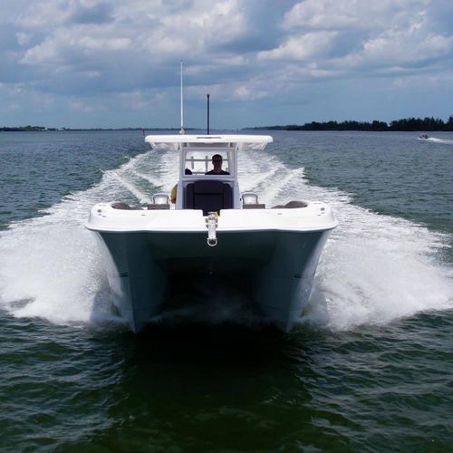 Vedette catamaran - 340 GFX - Twin Vee Catamarans, Inc. - hors-bord / bimoteur / open