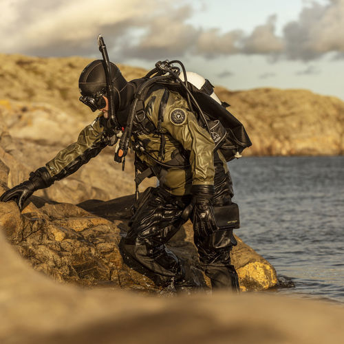 Combinaison étanche de plongée - D3 - Waterproof Diving GmbH  - à cagoule / monopièce / à manches longues