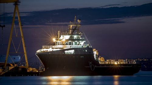 Navire de recherche sismique BV - OCEAN FORTUNE - Cemre Shipyard - grue