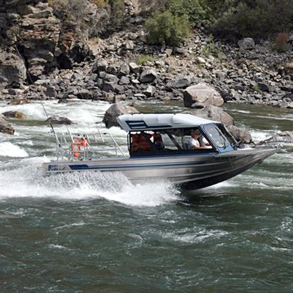Bateau de pêche-promenade hydrojet - Finlayson - Bentz Boats - avec timonerie / en aluminium