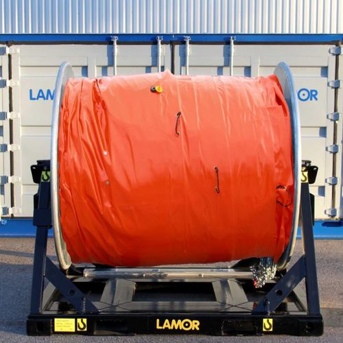 Enrouleur pour barrage anti-pollution en conteneur - HSR L-series - LAMOR - sur remorque