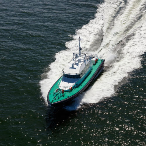 Bateau de surveillance - ZEELEEUW - Baltic Workboats AS - in-bord / en aluminium / auto-redressant