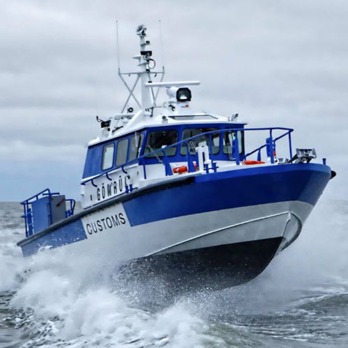 Bateau de surveillance - GOMRUK - Baltic Workboats AS - in-bord / en aluminium / auto-redressant