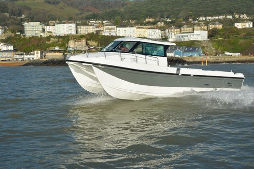 Bateau de pêche-promenade catamaran - Andy O - Cheetah Marine - hors-bord / bimoteur / avec timonerie