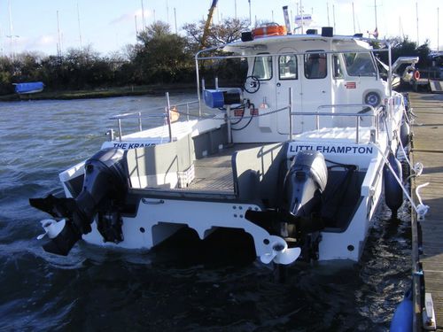 Bateau de pêche-promenade catamaran - Kraken - Cheetah Marine - hors-bord / bimoteur / avec timonerie