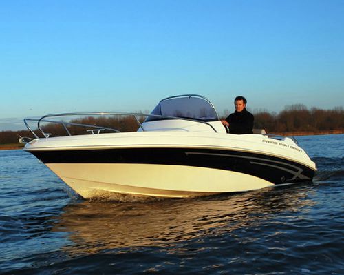 Coque open hors-bord - QX500 - Marine Times Newspaper - à console latérale / de sport / de loisir