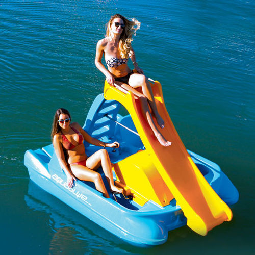Bateau à pédales 2 places - BALADO K - AQUABLUE - en polyéthylène / bleu / jaune