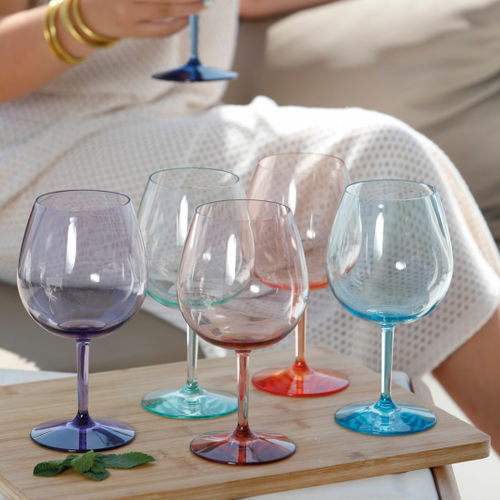 Verre en plastique - 30854 - Maritimia - orange / rouge / bleu