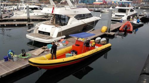 Bateau pneumatique hors-bord - RIB-750 - Changzhou Youbang Boat Co., Ltd. - bimoteur / open / à console centrale
