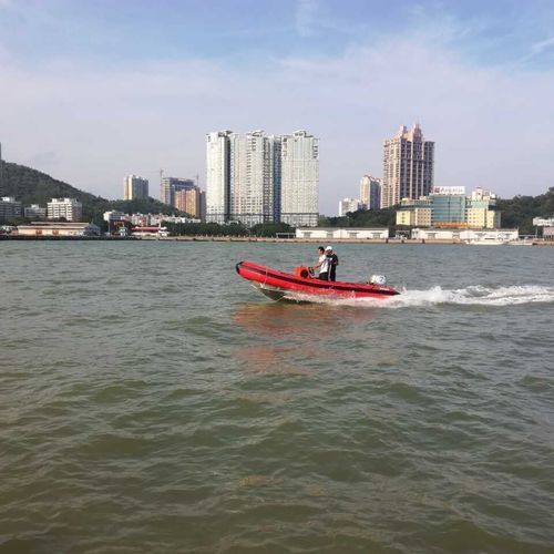 Bateau pneumatique hors-bord - RIB-450 - Changzhou Youbang Boat Co., Ltd. - open / en aluminium / bain de soleil