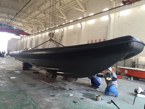 Bateau pneumatique hors-bord - RIB-1200 - Changzhou Youbang Boat Co., Ltd. - trimoteur / semi-rigide / open