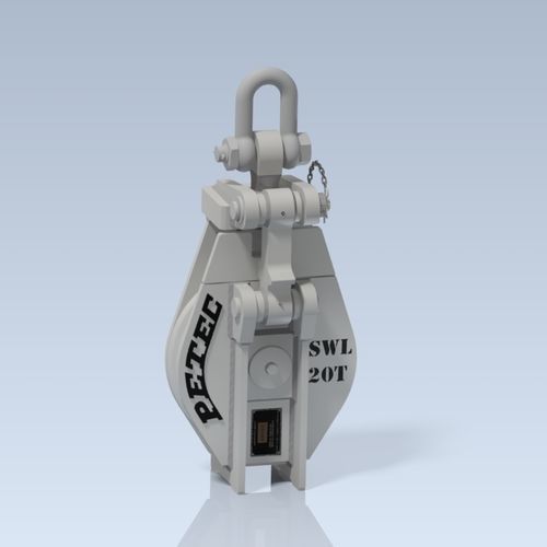 Poulie simple - SB20T-30-SF4 - Petec Services - ouvrante / à émerillon / pour bateau de pêche professionnelle