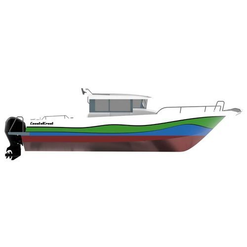 Bateau de pêche-promenade hors-bord - Coastal Crest - Etkin Marin - bimoteur / avec timonerie / de pêche sportive