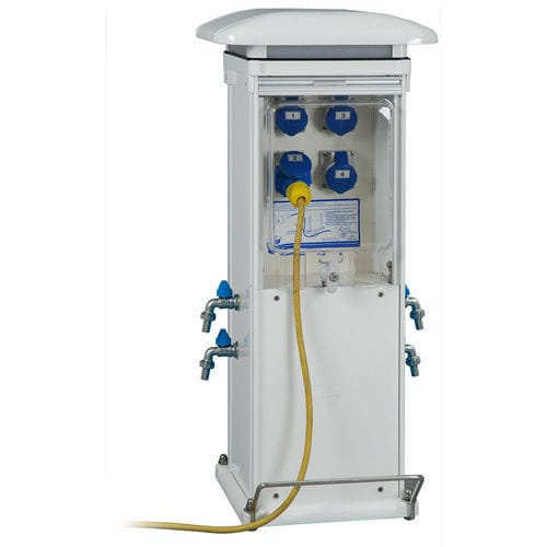 Borne de distribution d'eau - Minus smart - CLOUDENERGY S.R.L. - de distribution électrique / avec éclairage intégré / pour ponton
